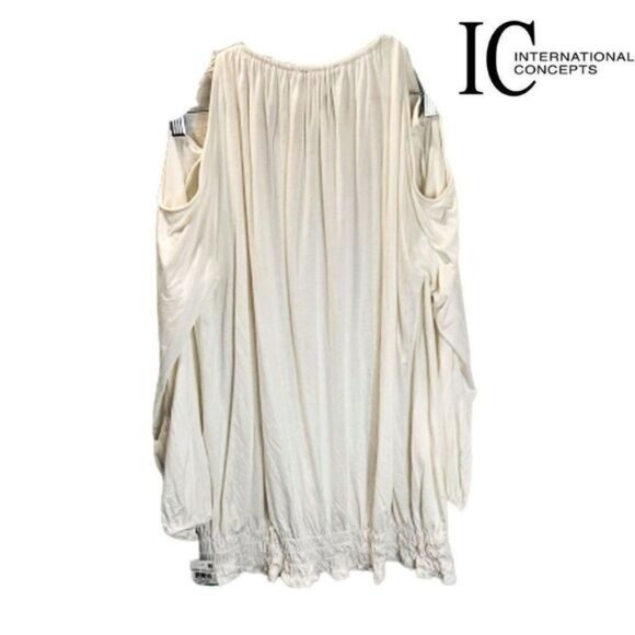 International Concepts Women's Crew Neck Long Sleeves‎ Chic Cold Shoulder top - Picture 2 of 6